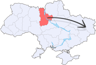 Карта региона Киев