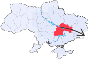 Карта региона Днепр + область