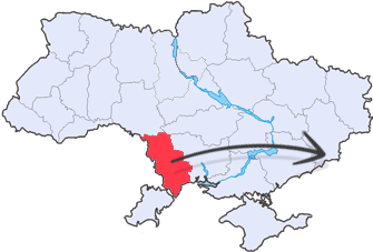 Карта региона Одесса + область